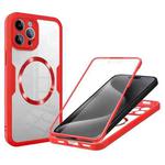 For iPhone 15 Pro CD Texture MagSafe Phone Case(Red)