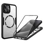 For iPhone 15 Pro Max CD Texture MagSafe Phone Case(Black)