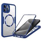 For iPhone 15 Pro Max CD Texture MagSafe Phone Case(Blue)