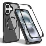 For iPhone 16 Plus CD Texture MagSafe Phone Case(Black)