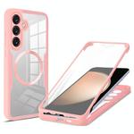 For Samsung Galaxy S23 FE 5G CD Texture MagSafe Phone Case(Pink)