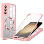 For Samsung Galaxy S23+ 5G CD Texture MagSafe Phone Case(Pink)