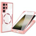 For Samsung Galaxy S23 Ultra 5G CD Texture MagSafe Phone Case(Pink)