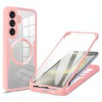 For Samsung Galaxy S24 FE 5G CD Texture MagSafe Phone Case(Pink)