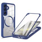 For Samsung Galaxy S24 FE 5G CD Texture MagSafe Phone Case(Blue)
