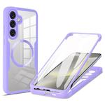 For Samsung Galaxy S24 FE 5G CD Texture MagSafe Phone Case(Purple)