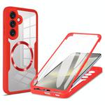 For Samsung Galaxy S25+ / S24+ 5G CD Texture MagSafe Phone Case(Red)