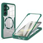 For Samsung Galaxy S25+ / S24+ 5G CD Texture MagSafe Phone Case(Green)