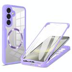 For Samsung Galaxy S25 / S24 5G CD Texture MagSafe Phone Case(Purple)