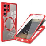 For Samsung Galaxy S25 Ultra 5G CD Texture MagSafe Phone Case(Red)