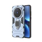 For vivo X200 Magnetic Ring Holder PC + TPU Phone Case(Navy Blue)