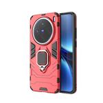 For vivo X200 Magnetic Ring Holder PC + TPU Phone Case(Red)