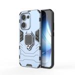 For OPPO Reno13 5G Global Magnetic Ring Holder PC + TPU Phone Case(Navy Blue)