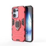 For OPPO Reno13 5G Global Magnetic Ring Holder PC + TPU Phone Case(Red)