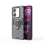 For Xiaomi Poco M7 Pro 5G Magnetic Ring Holder PC + TPU Phone Case(Black)