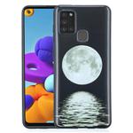 For Samsung Galaxy A21s Painted Pattern Soft TPU Case(Moon)