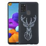 For Samsung Galaxy A21s Painted Pattern Soft TPU Case(Elk)