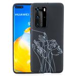 For Huawei P40 Pro Painted Pattern Soft TPU Case(Five Hands)