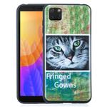For Huawei Y5p Painted Pattern Soft TPU Case(Cat)