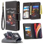 For iPhone 12 mini Colored Drawing Pattern Zipper Horizontal Flip Leather Case with Holder & Card Slots & Wallet(Bear)