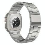 For Apple Watch 46mm / 49mm / 45mm / 44mm Norman Clasp Three-Link Titanium Alloy Watch Band(Titanium)