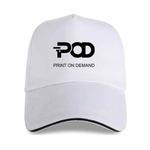 POD Printed Polyester Cotton Steel Buckle Cap Print On Your Demand(White)