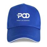 POD Printed Polyester Cotton Steel Buckle Cap Print On Your Demand(Royal Blue)