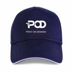 POD Printed Polyester Cotton Steel Buckle Cap Print On Your Demand(Navy Blue)