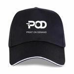 POD Printed Polyester Cotton Steel Buckle Cap Print On Your Demand(Black)