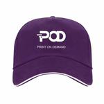 POD Printed Polyester Cotton Steel Buckle Cap Print On Your Demand(Purple)