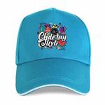 Graffiti Printed Polyester Cotton Steel Buckle Cap Print On Your Demand(Lake Blue)