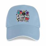 Graffiti Printed Polyester Cotton Steel Buckle Cap Print On Your Demand(Sky Blue)