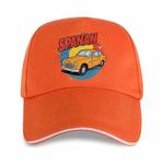 Car Printed Polyester Cotton Steel Buckle Cap Print On Your Demand(Orange)