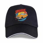 Car Printed Polyester Cotton Steel Buckle Cap Print On Your Demand(Black)