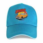 Car Printed Polyester Cotton Steel Buckle Cap Print On Your Demand(Lake Blue)