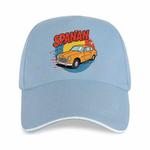 Car Printed Polyester Cotton Steel Buckle Cap Print On Your Demand(Sky Blue)