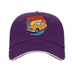 Car Printed Polyester Cotton Steel Buckle Cap Print On Your Demand(Purple)