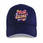 Orange Alphabet Printed Polyester Cotton Steel Buckle Cap Print On Your Demand(Navy Blue)
