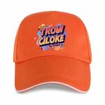 Orange Alphabet Printed Polyester Cotton Steel Buckle Cap Print On Your Demand(Orange)