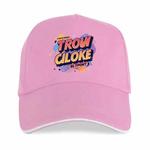 Orange Alphabet Printed Polyester Cotton Steel Buckle Cap Print On Your Demand(Pink)