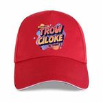 Orange Alphabet Printed Polyester Cotton Steel Buckle Cap Print On Your Demand(Red)