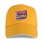 Orange Alphabet Printed Polyester Cotton Steel Buckle Cap Print On Your Demand(Yellow)