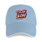 Orange Alphabet Printed Polyester Cotton Steel Buckle Cap Print On Your Demand(Sky Blue)