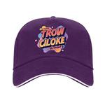 Orange Alphabet Printed Polyester Cotton Steel Buckle Cap Print On Your Demand(Purple)