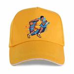 Basketball Player Printed Polyester Cotton Steel Buckle Cap Print On Your Demand(Yellow)