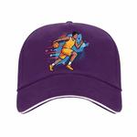 Basketball Player Printed Polyester Cotton Steel Buckle Cap Print On Your Demand(Purple)