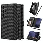 For Samsung Galaxy S25 Ultra 5G GKK Plating Wallet Leather Phone Case(Carbon Fiber Texture)