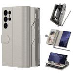 For Samsung Galaxy S25 Ultra 5G GKK Plating Wallet Leather Phone Case(Titanium Gray)