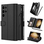 For Samsung Galaxy S23 Ultra 5G GKK Plating Wallet Leather Phone Case(Black)