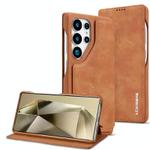 For Samsung Galaxy S25 Ultra 5G LC.IMEEKE Hon Ancient Series Flip Leather Phone Case(Brown)
